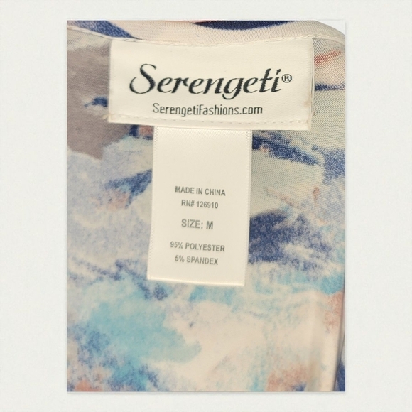 Serengeti Multicolor Floral and Dot Long Sleeve Top - Picture 4 of 5